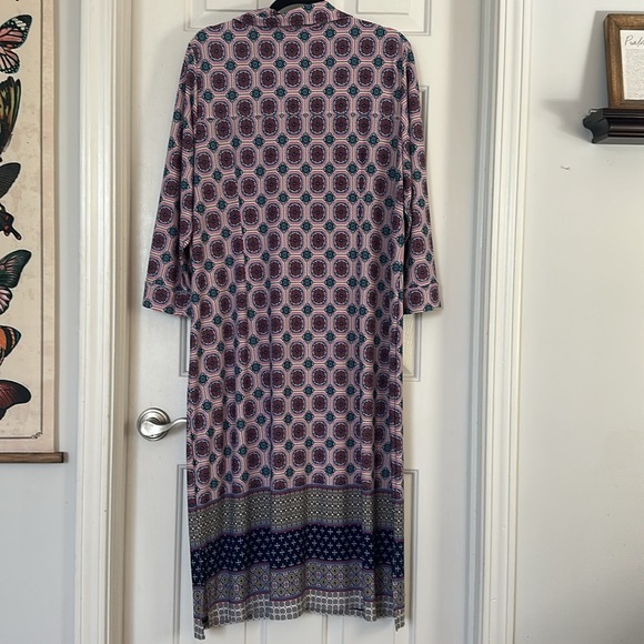 Chicos Medallion-Print Shirt midi Dress size 18 - Picture 4 of 7